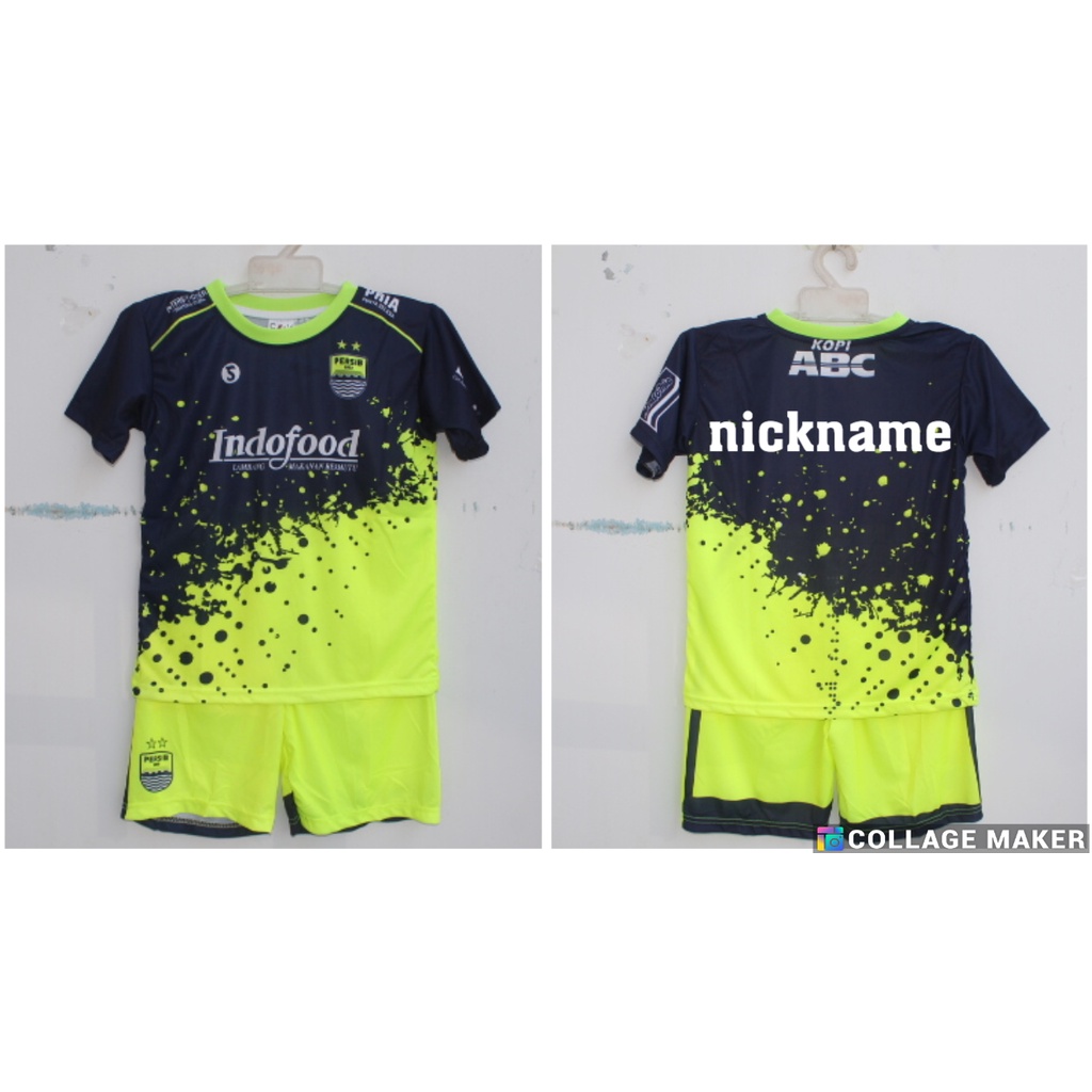 jersey baju bola anak persib bandung putih full printing