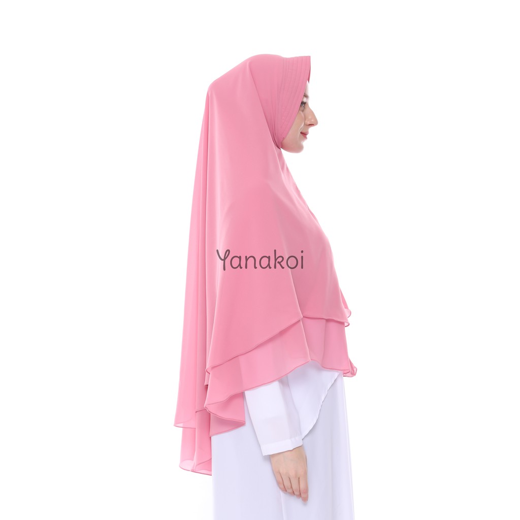 Yanakoi Hijab Jilbab  Khimar Syafa Soft  Pet Antem Warna  