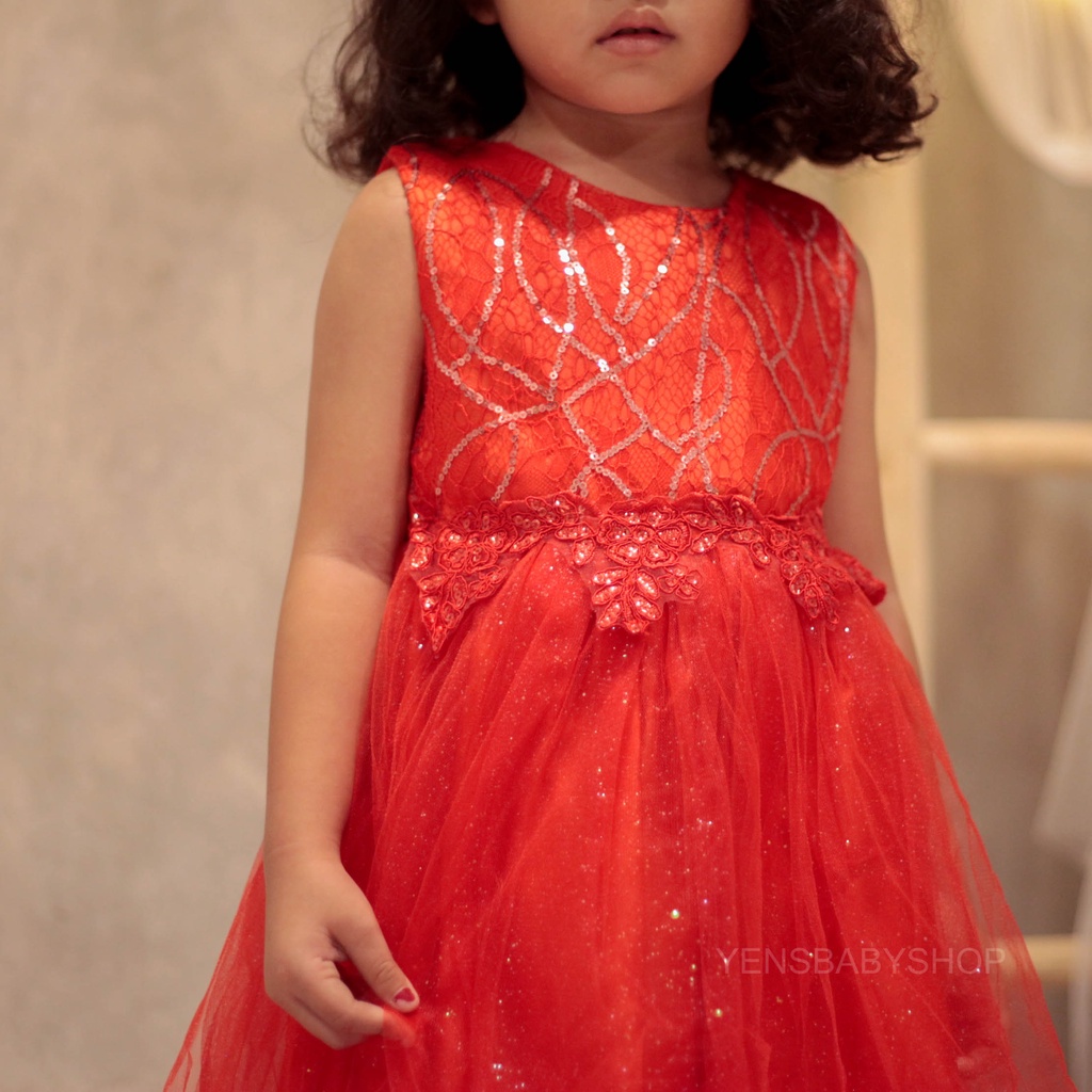 FERGORI Dress Tile Brukat - Dress Anak