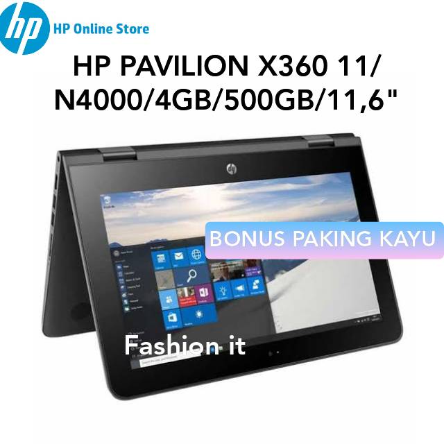 Hp PAVILION x360 AB129TU - Intel N4000 -  4 GB - 500 GB HDD - 11"