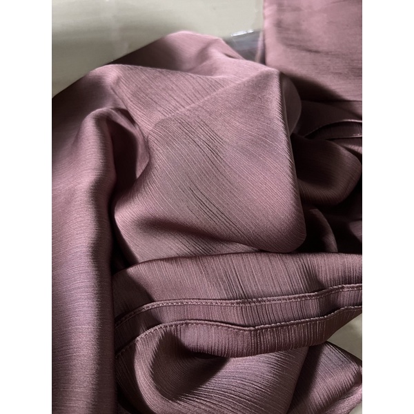 Pashmina Malay Silk Texture Premium Shawl Rayya Silk-Rosebrown