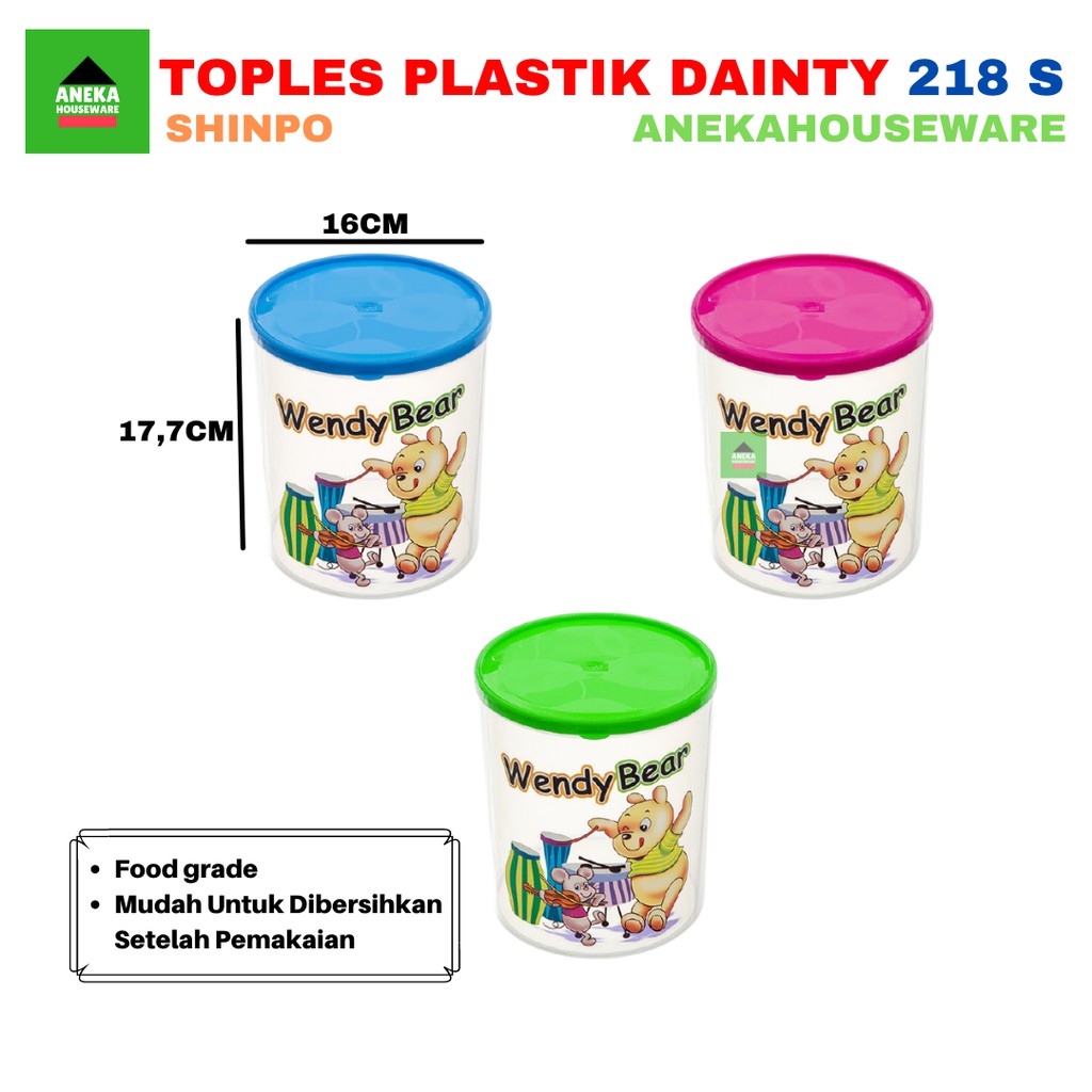 Toples Plastik Tempat Makanan 218 S Dainty Shinpo