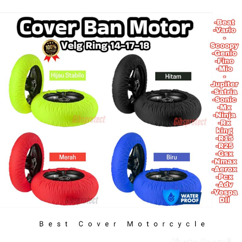 Sarung Ban Motor Cover Ban Ring 14 17 18 Motor Matic Bebek Dan Sport Sarung Pelindung Ban Motor