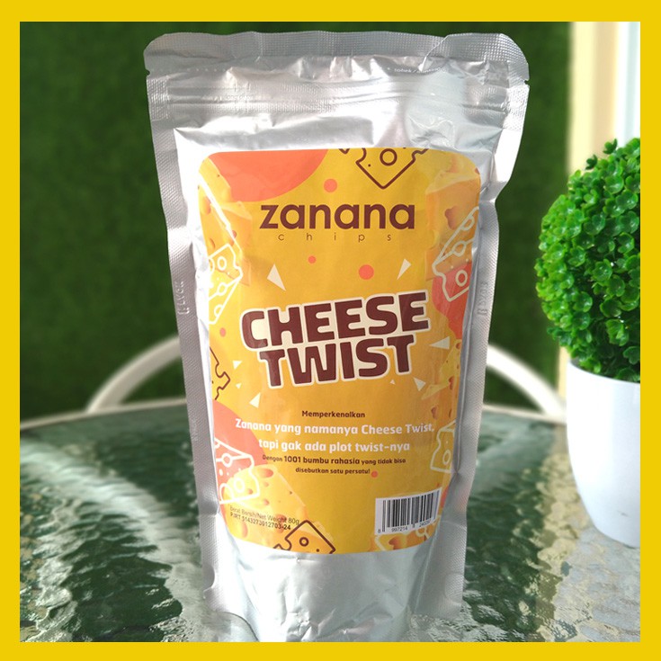 Keripik Pisang Zanana Rasa Cheese Twist (New)