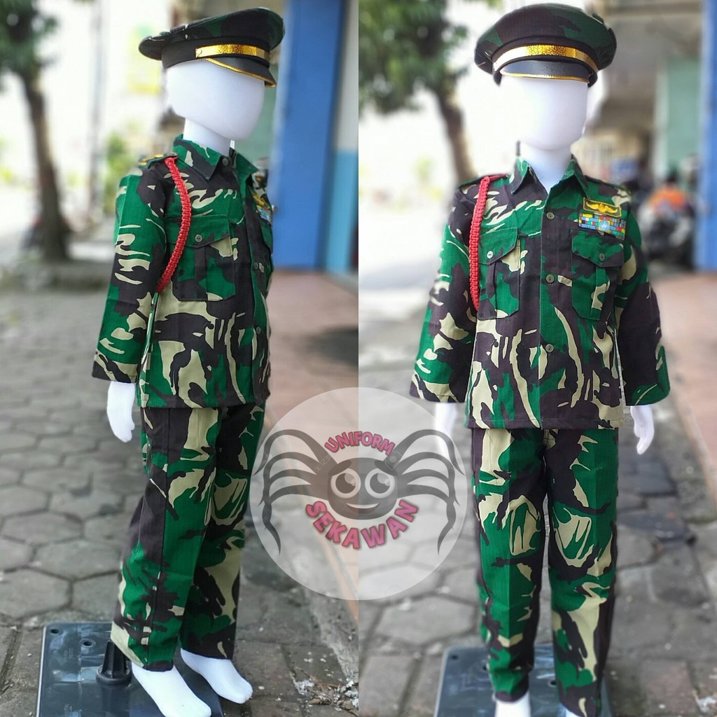 Baju Karnaval TNI Anak Seragam Loreng TNI Anak