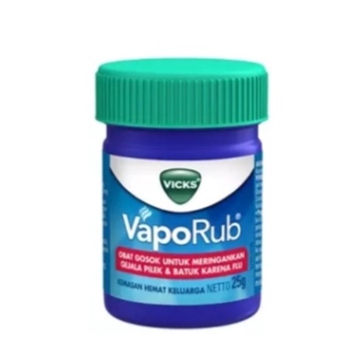 vicks vaporub/ inhaler  pereda pilek hidung tersumbat-Vaporub-25 gram
