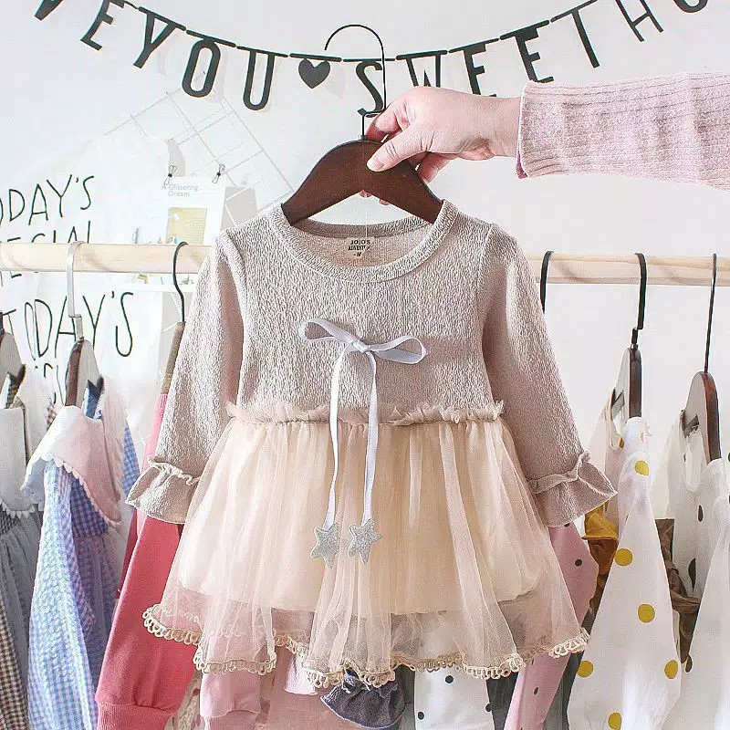 gos  CC4 DRESS IMPORT SKY MOON JD052 EBV Baju Dress Anak Perempuan Import