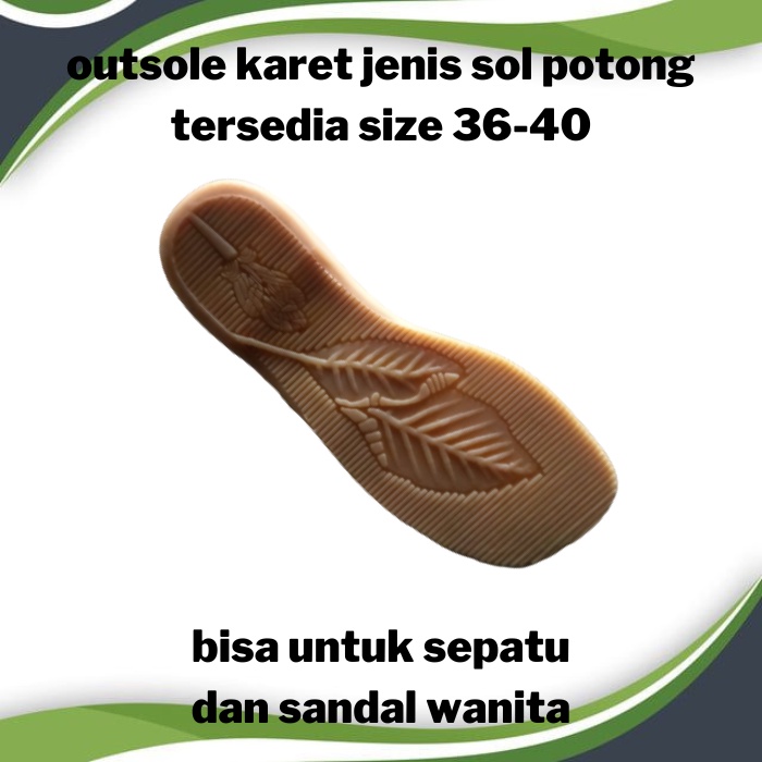 alas bawah sepatu sandal wanita - jenis sol potong