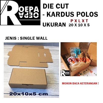 

[DIY AESHTETIC BOX] DIE CUT - KARDUS POLOS UKURAN 20 X 10 X 5 | 10PCS_K003