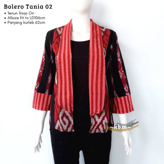 Atasan Bolero tania Misa ori tenun troso bolero kerja outer lengan