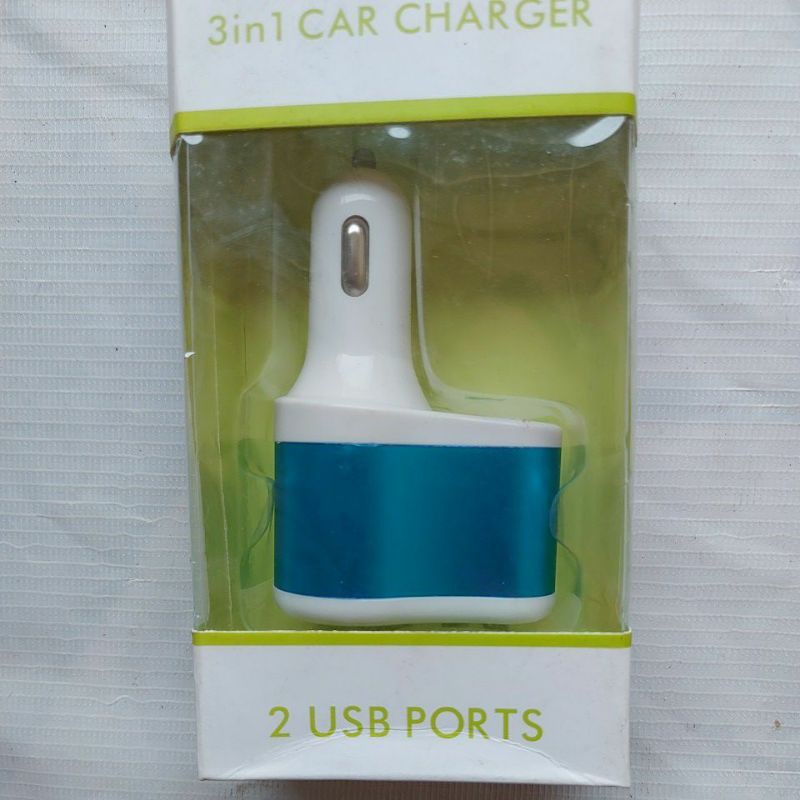 CHARGER HP MOBIL TANPA KABEL DUAL USB + LIGHTER