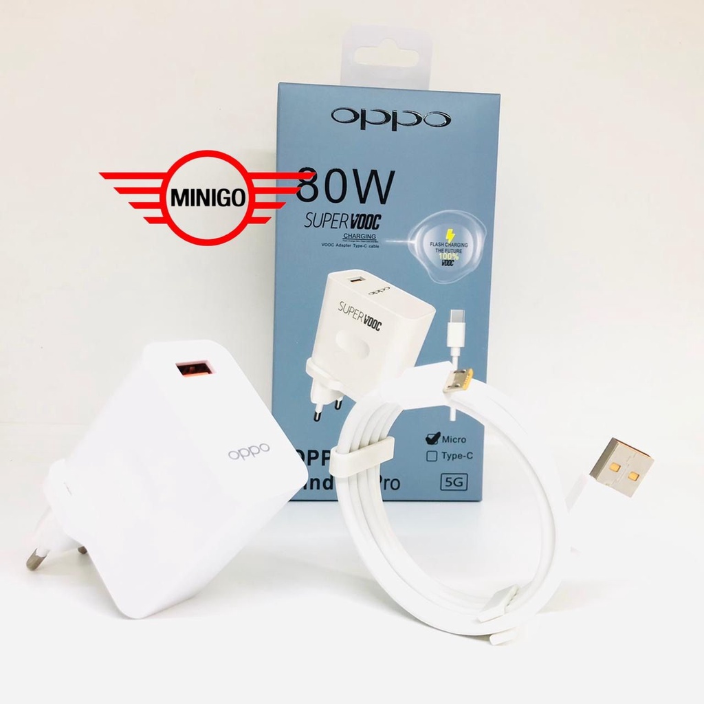 CHARGER CASAN TC CARGER OPPO Find X5 / 5Pro 80W SUPER VOOC FAST CHARGING OPPO MICRO DAN TYPE-C