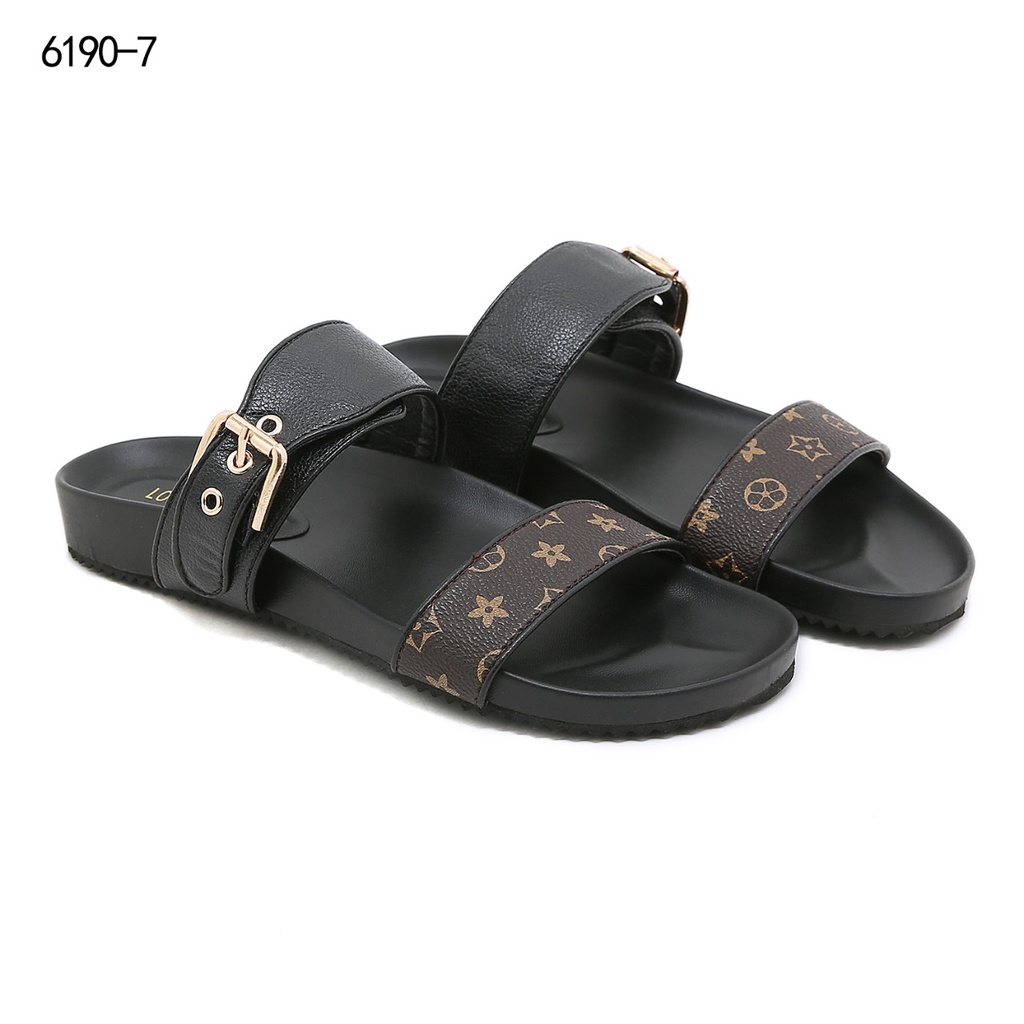 Buckle Flat Sandals Double  Strap #6190-7