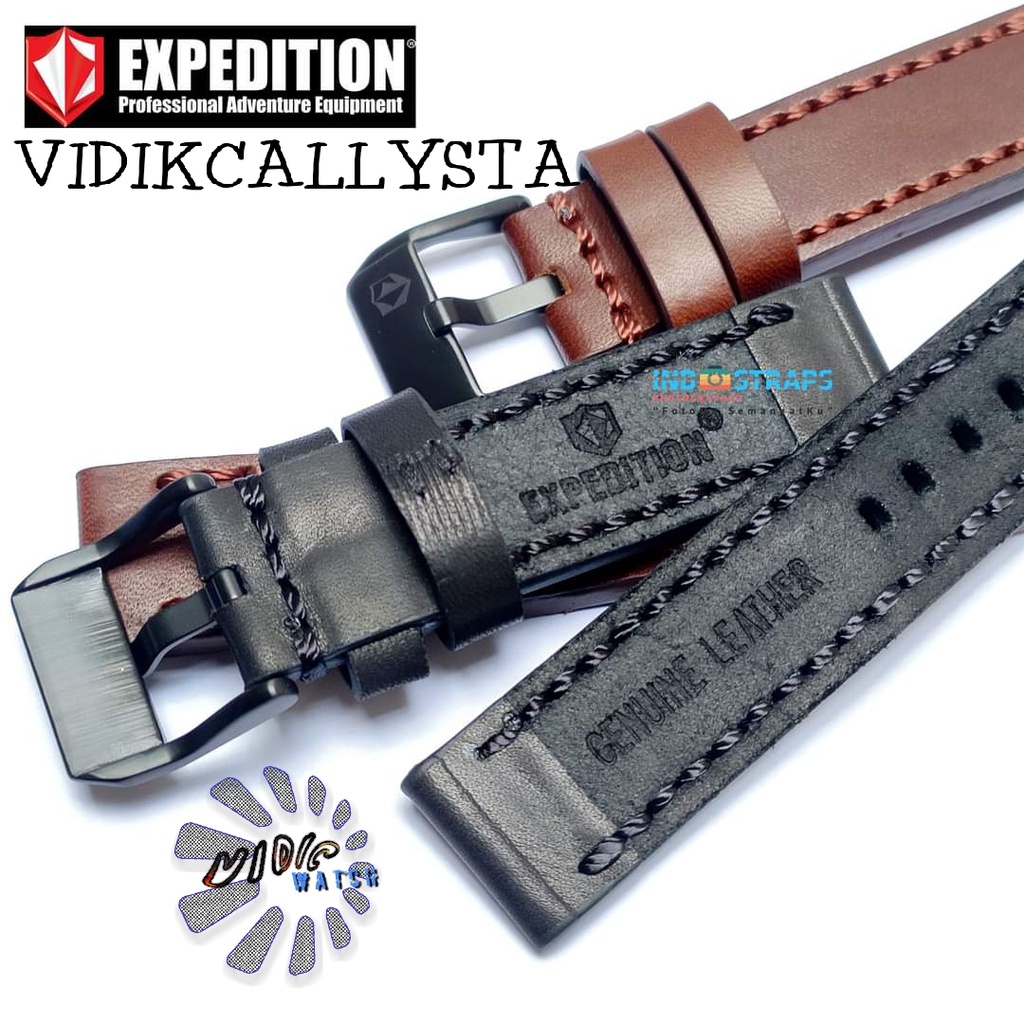 Original Strap tali jam tangan kulit Original AC Expedition 22mm 24mm 22 24 AC Expedition Genuine Leather