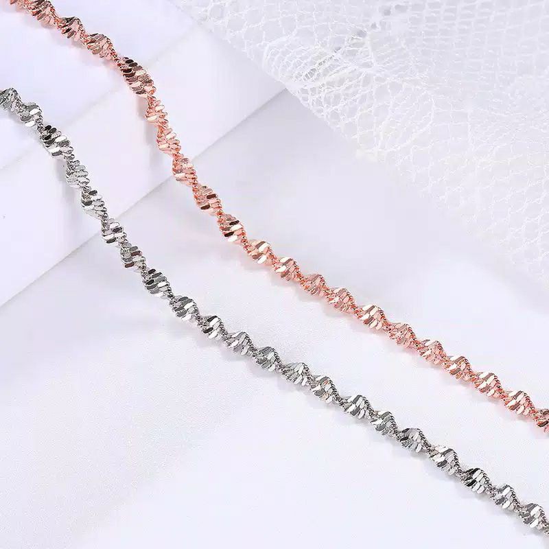 Gelang Tangan Motif Gelombang Ala Korea Untuk Wanita