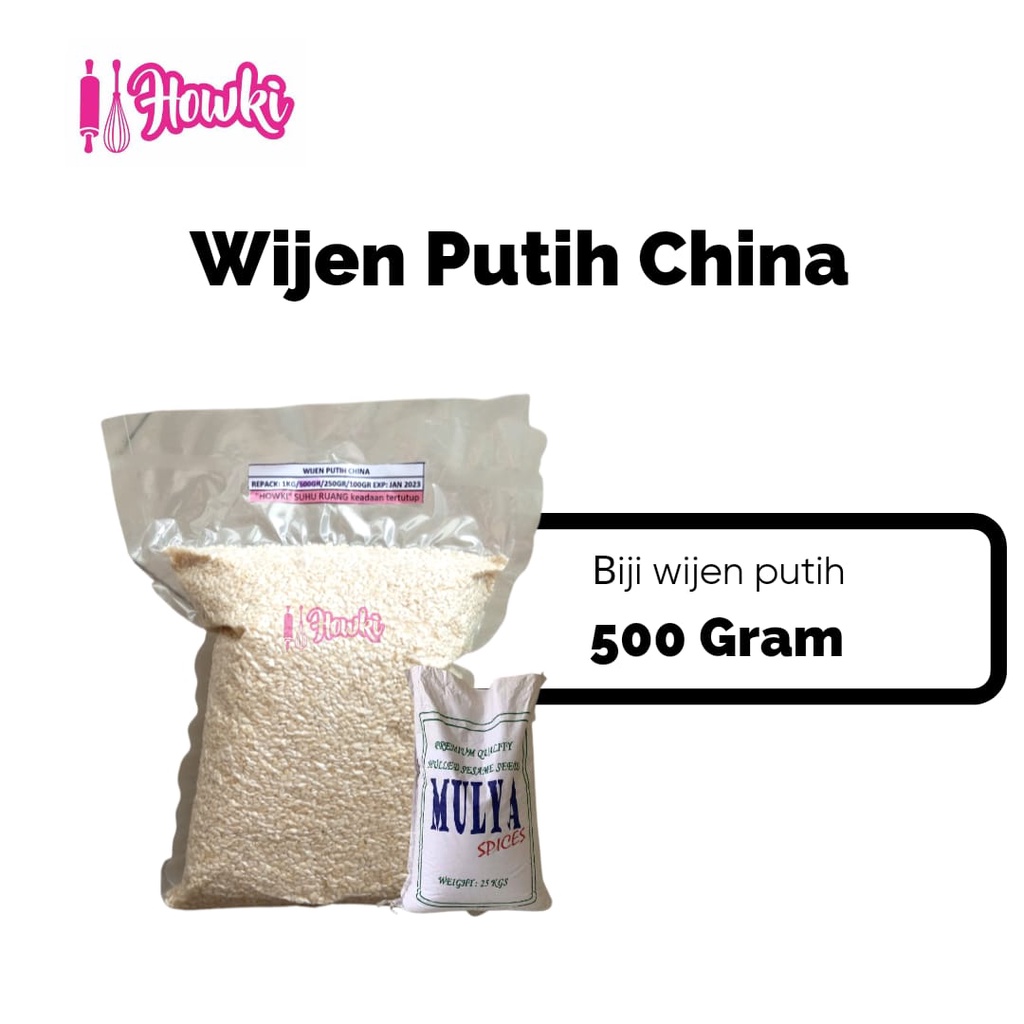 

Wijen Putih China Repack 500gr