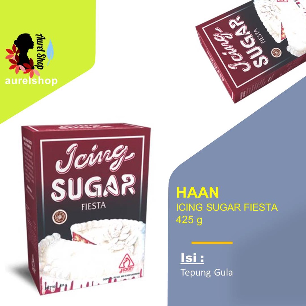 

HAAN Tepung Gula Icing Sugar Fiesta kemasan 425 gram