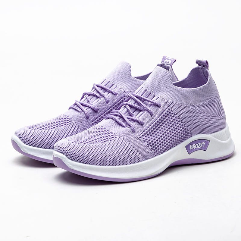 Brozzy Sepatu Sneakers Wanita Olahraga Original Import  Senam cewek Terbaru Joging COD Gratis Ongkir D10-6