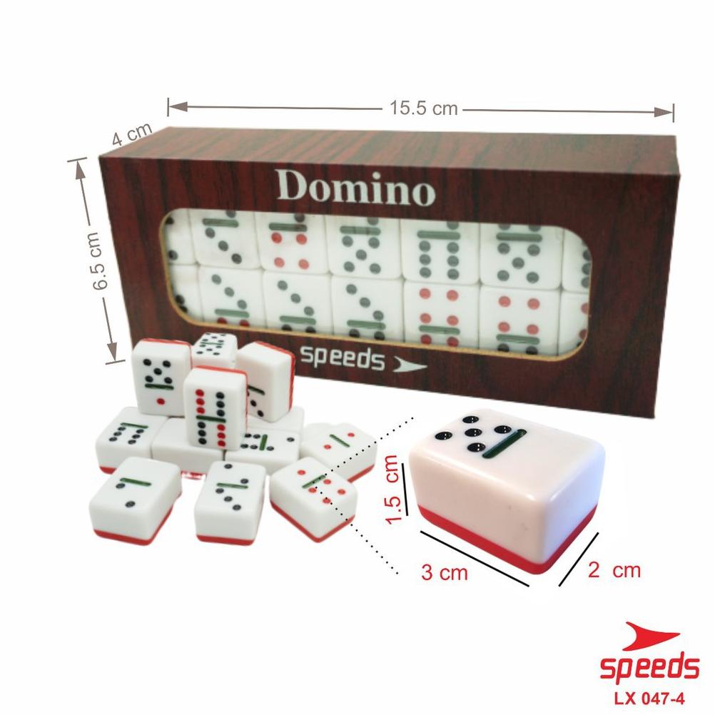 Domino Speeds Original Batu Gaplek Warna Dengan Box Kayu Tebal  LX 047-04