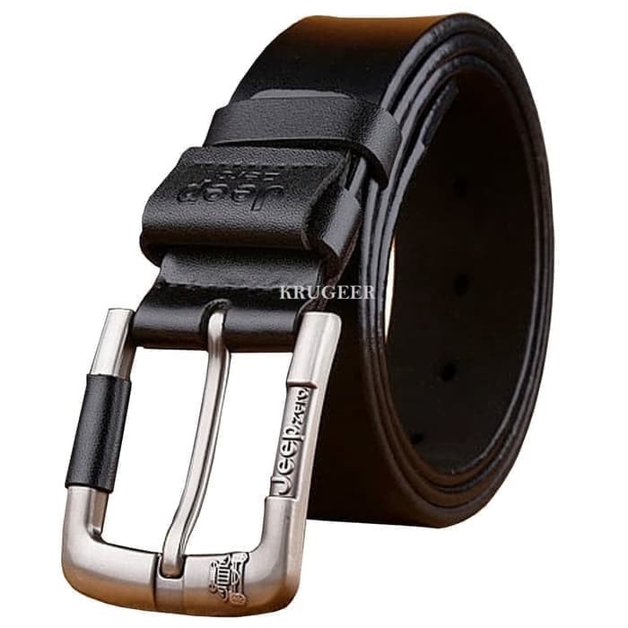 Ikat Pinggang Gesper  Kulit Pria - Belt Impor Jeep Logo ( BLT - 4 )