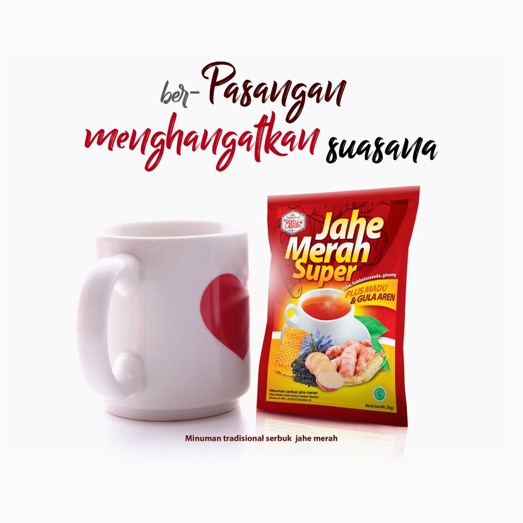 

Jahe Merah Ratu Lebah 1 sachet Super Plus Madu dan Gula Aren