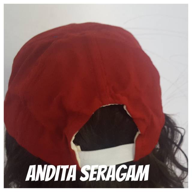 Topi SD warna merah good quality