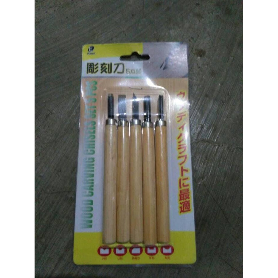 Terhits Alat Pisau Ukir Kerok Kayu Set 5Pcs Terbaik