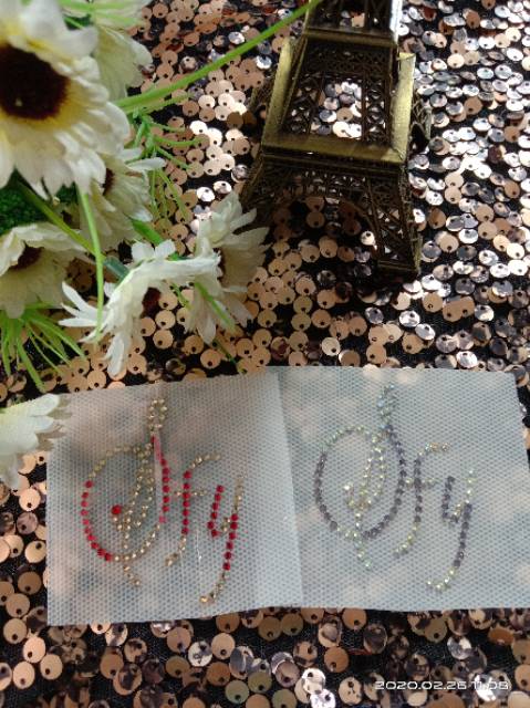 BISA COD LOGO HIJAB HURUF SWAROVSKY