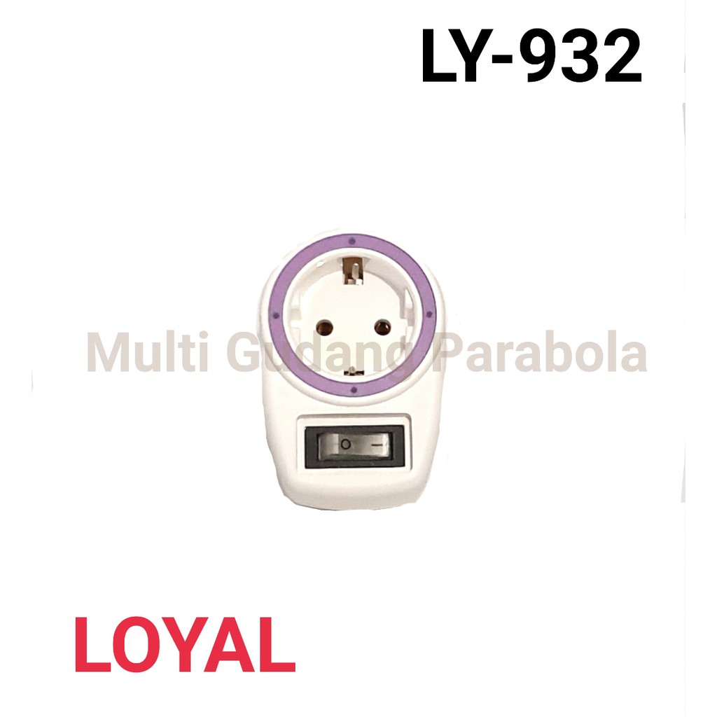 Steker Stop Kontak Extension LOYAL + Saklar ON OFF 1 Lubang LY-932