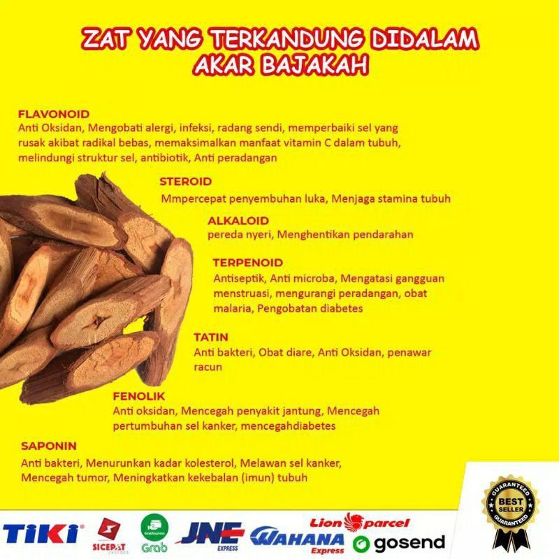 Medan Termurah (1000 gram/ 1 KG) Herbal alami Akar Bajakah Merah Kalalawit Asli Kalimantan Pontianak