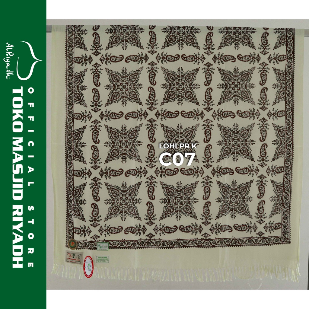 Sorban Import Kashmiri Print LOHI Kuning Krem