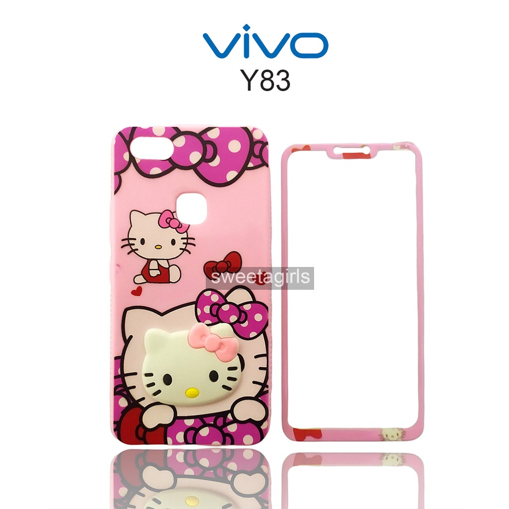 Casing Silikon Jelly Lucu dengan Antigores untuk Vivo Y83 (vivo 1802)  - Boneka Karakter Timbul - sweetacase.id - Softcase / COD / Casing Terbaru - Karakter Lucu - Casing Imut - Kesing Hits - Case Gemoy - Kesing - Aesthetic Stitch - Doraemon