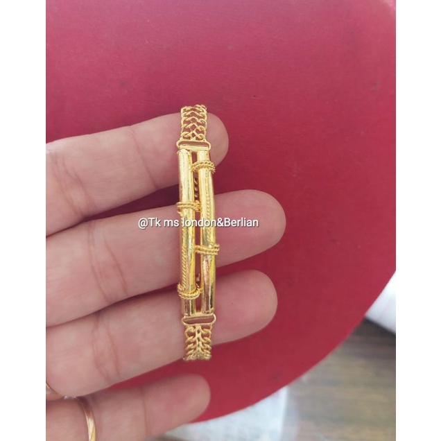 Gelang Bambu Emas asli 24K Kadar 99,9%. 7gr