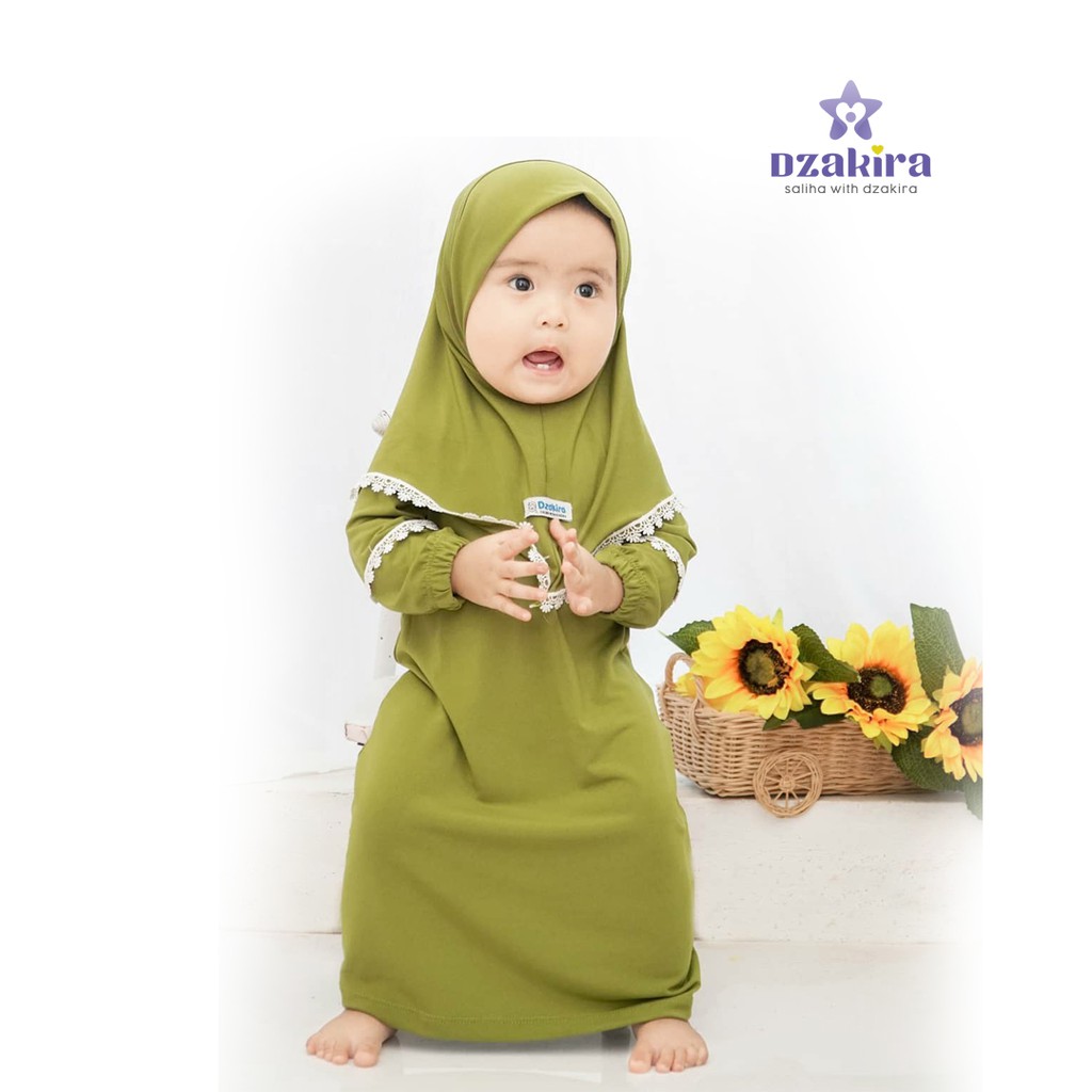 GAMIS BAYI KAIRA GAMIS BAYI RENDA GREENY JERSEY PREMIUM ORIGINAL BY DZAKIRA