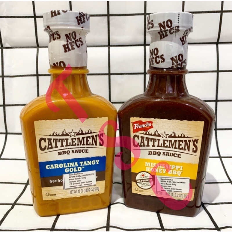 

French's Cattlemen's BBQ Sauce Carolina Tangy Gold / Mississippi Honey BBQ / Sauce Barbeque