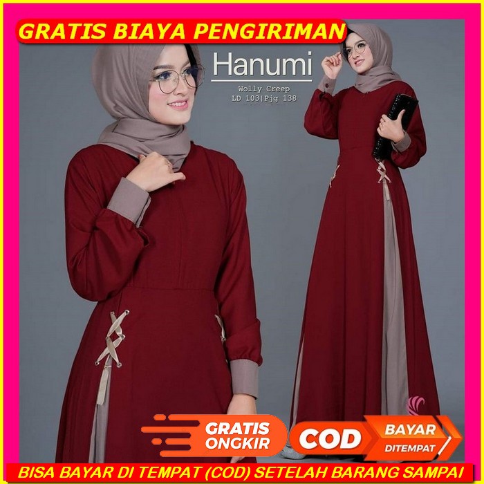 Baju Gamis Wanita Atasan Remaja Warna Wardah Polos Cewek Lengan Panjang Wanita Syari Syar'I Dewasa R