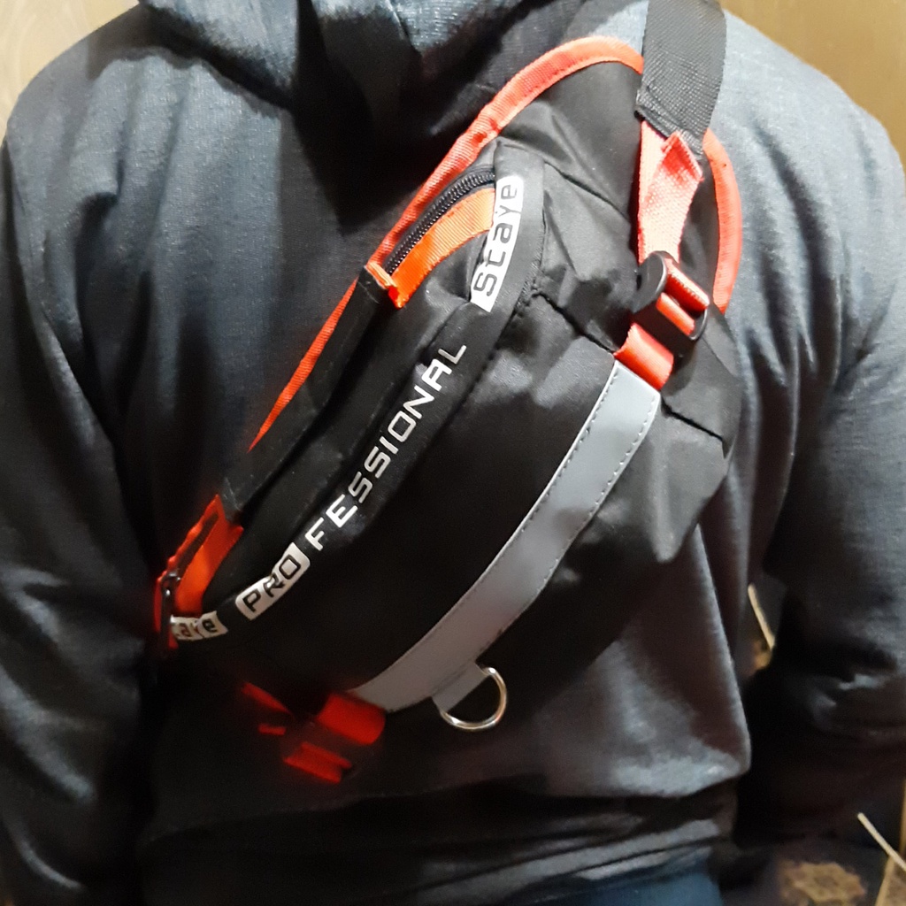 Tas Selempang Pria Distro Waistbag Pinggang Murah Bahan Mikro Premium Stylish Hangout