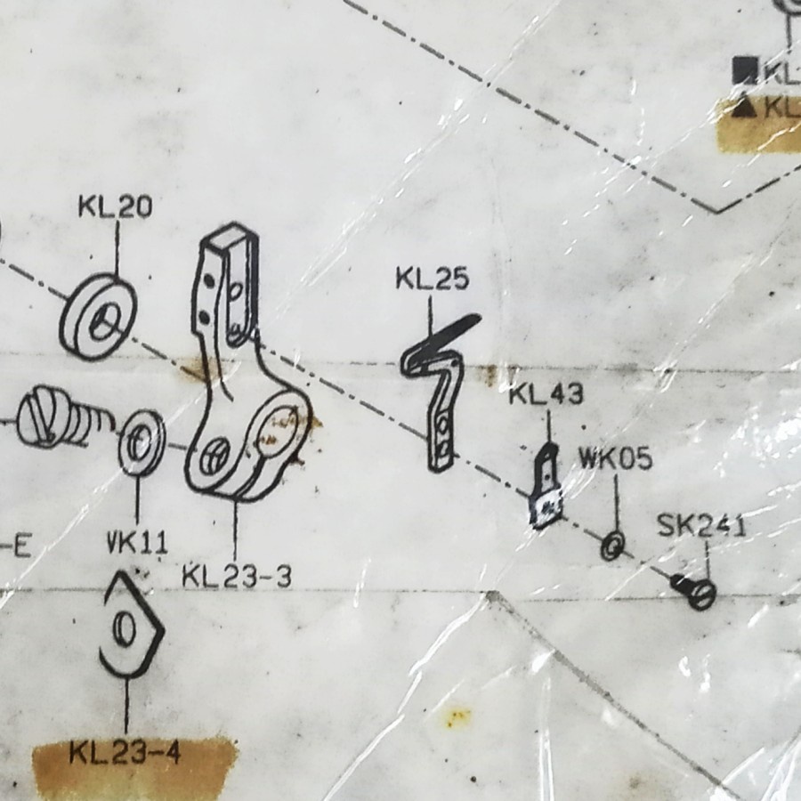 Jalur Benang KL43 Mesin Obras 747