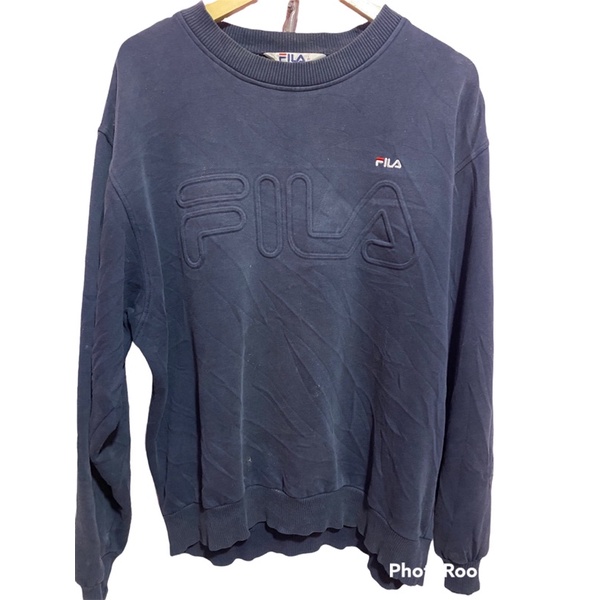 crewneck pria wanita fila navy casual