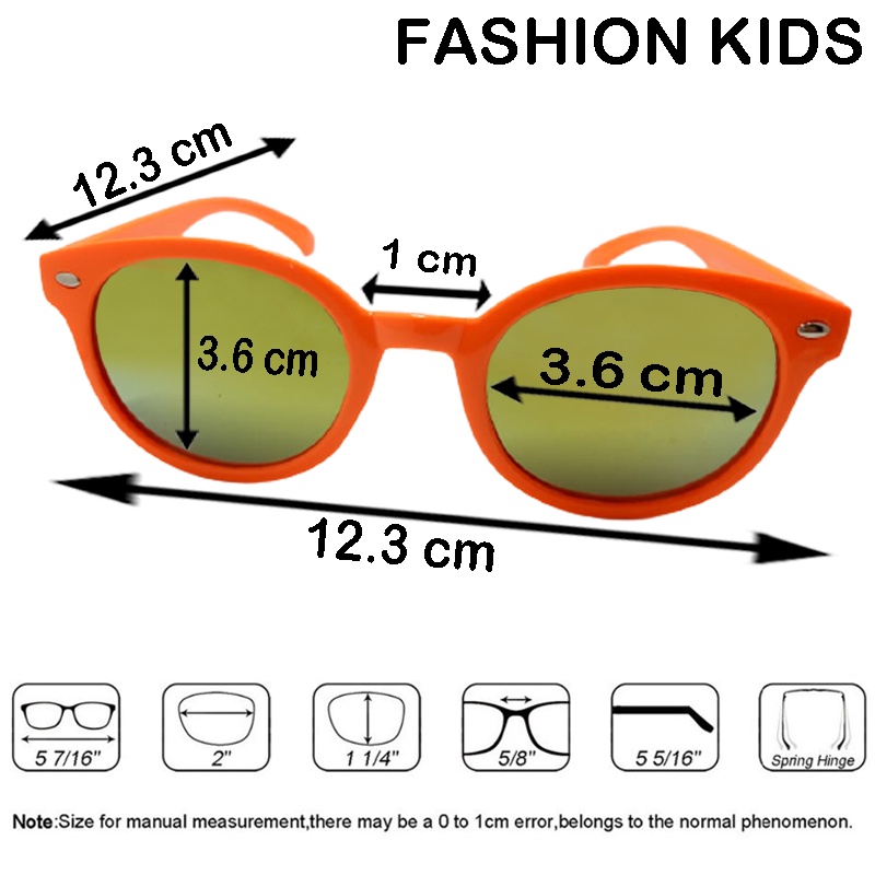 Brand New Kids Sunglasses Kacamata hitam anak anak Perempuan dan laki-laki Frame Oval Bulat Multicolor Kacamata Fashion anak Kaca mata Anti UV kacamata Fashion Korea Kpop