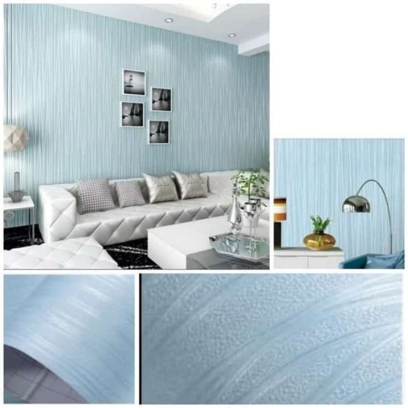 Wallpaper Dinding Premium Tekstur Biru Ukuran Panjang 10Meter x Lebar 45CM