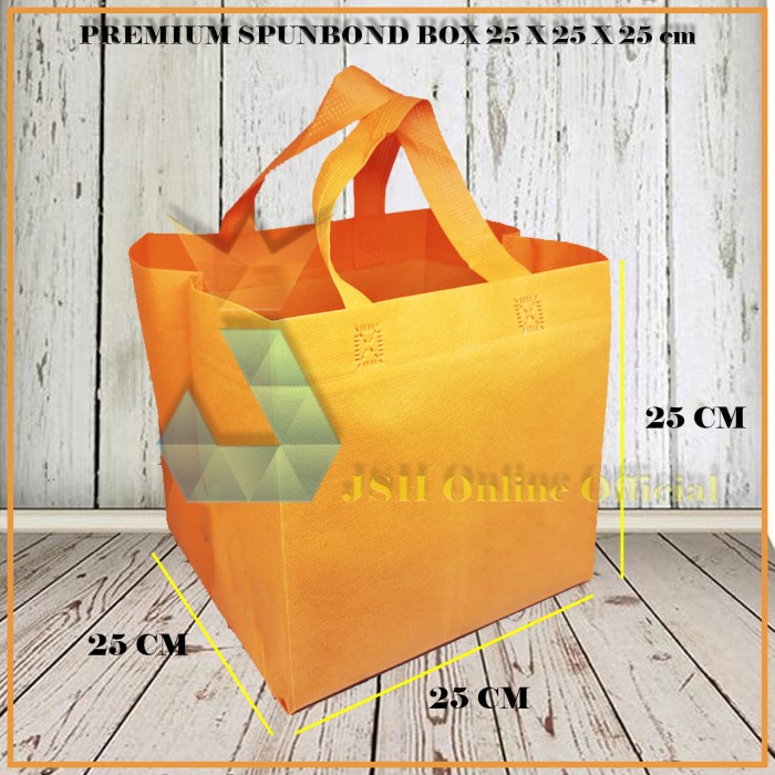 

NEW [Premium] Tas Spunbond 25 x 25 x 25 Cm Box Kue dan Kotak - Goodie Bag - Merah