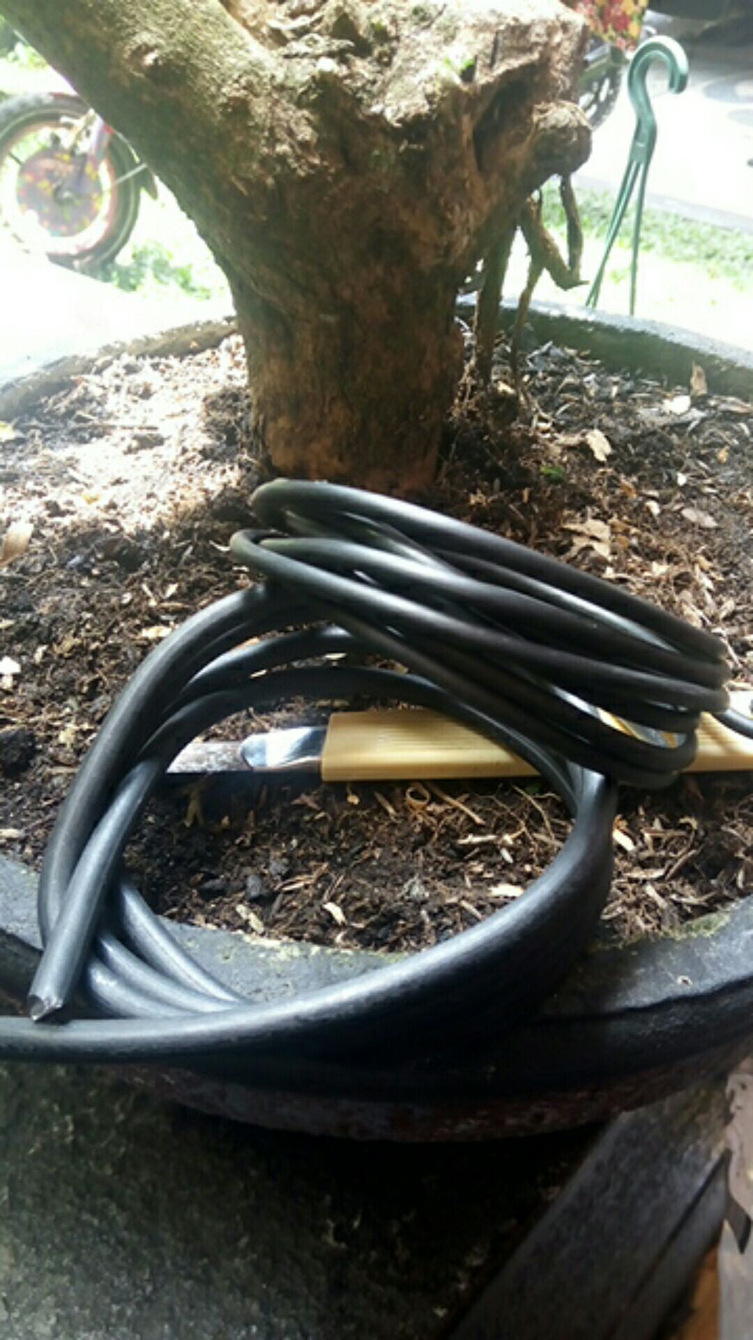 Kawat Bonsai Eceran 4mm Aluminium Hitam