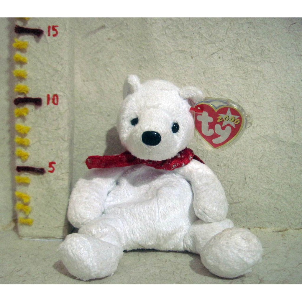 Boneka Teddy Bear White Snow Bear Original TY 2000 Limited Edition