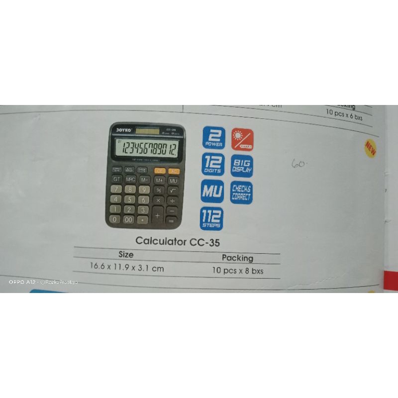 

calculator joyco cc 35