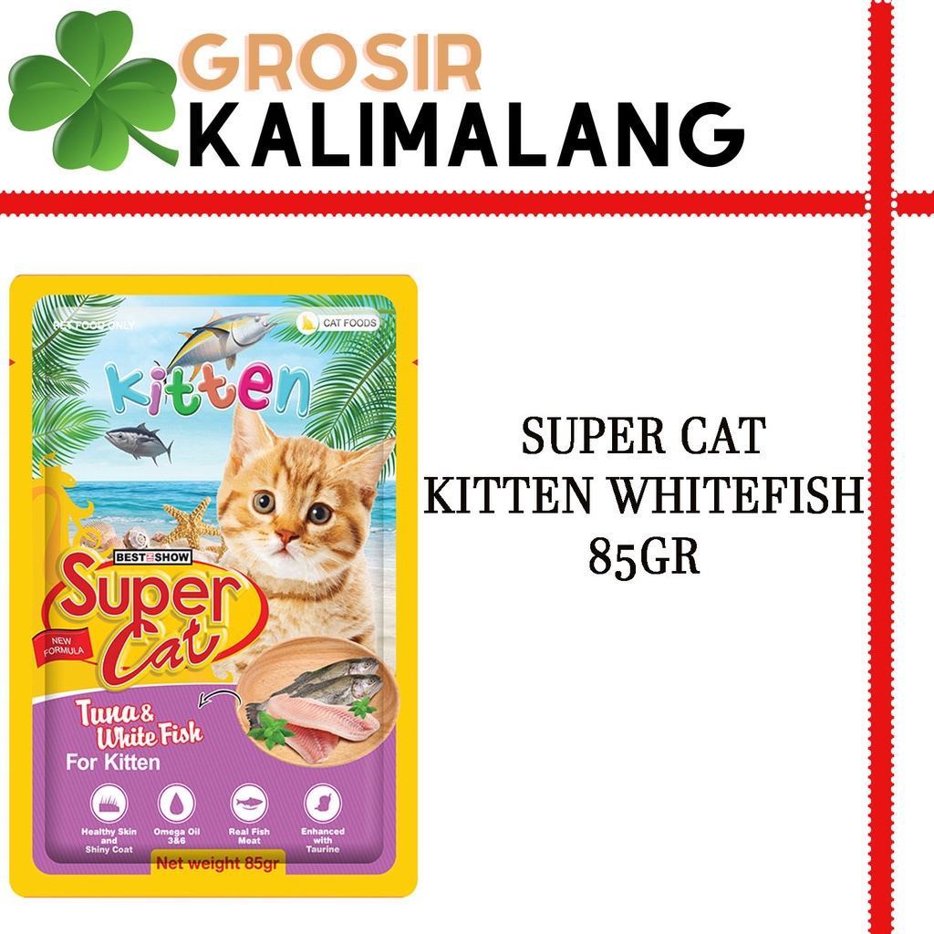 Super Cat Pouch Kitten Whitefish 85gr