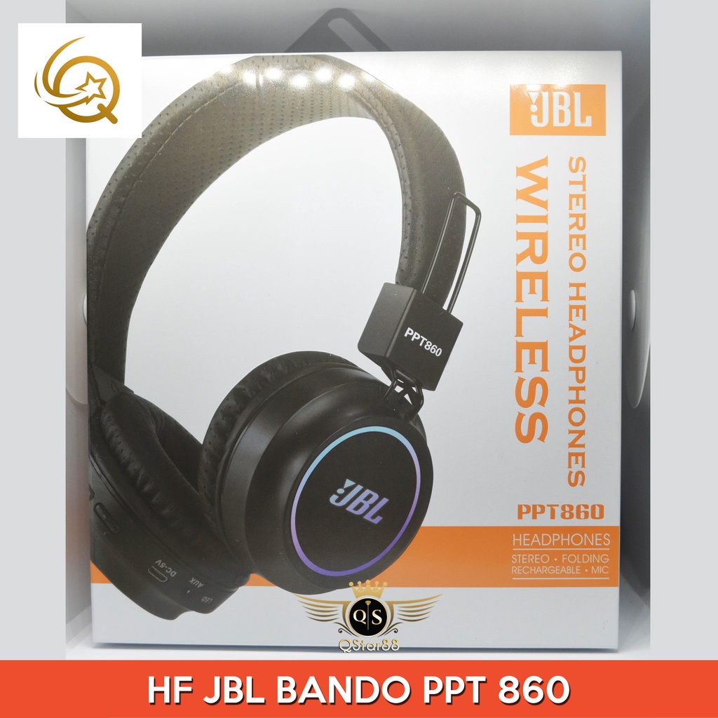 HEADSET BLUETOOTH LED PPT 860 HEADPHONE BLUETOOTH KABEL