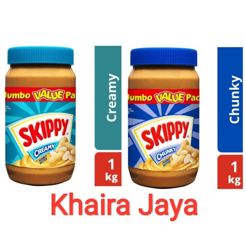 

Topping Roti Selai Kacang Skippy Chunky Value Pack Creamy Peanut Butter 1 kg 1000 gr