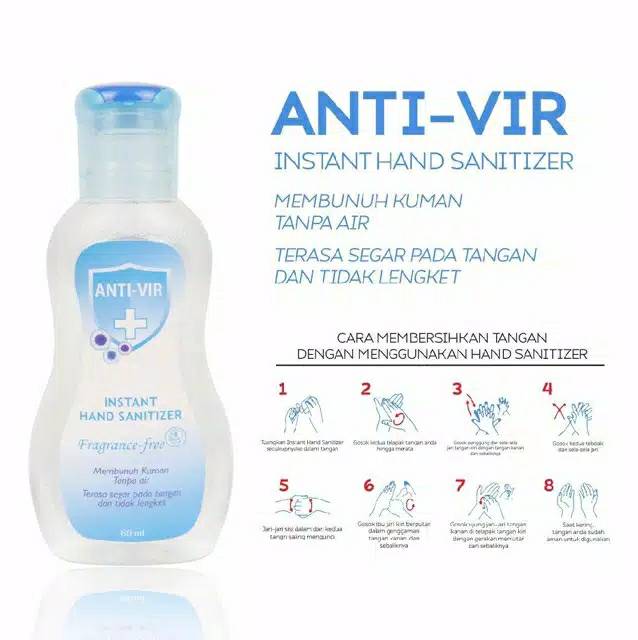 Fourfashion Hand Sanitizer Gel 60ml anti-vir