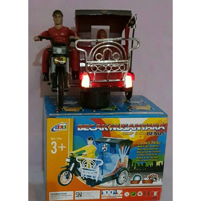 Mainan becak nusantata